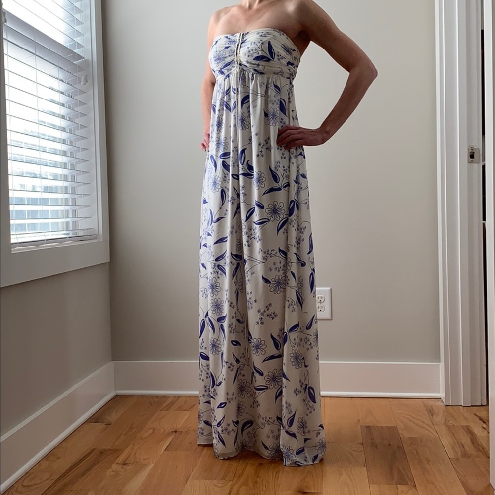 Alice and Olivia Silk Floral Maxi Dress